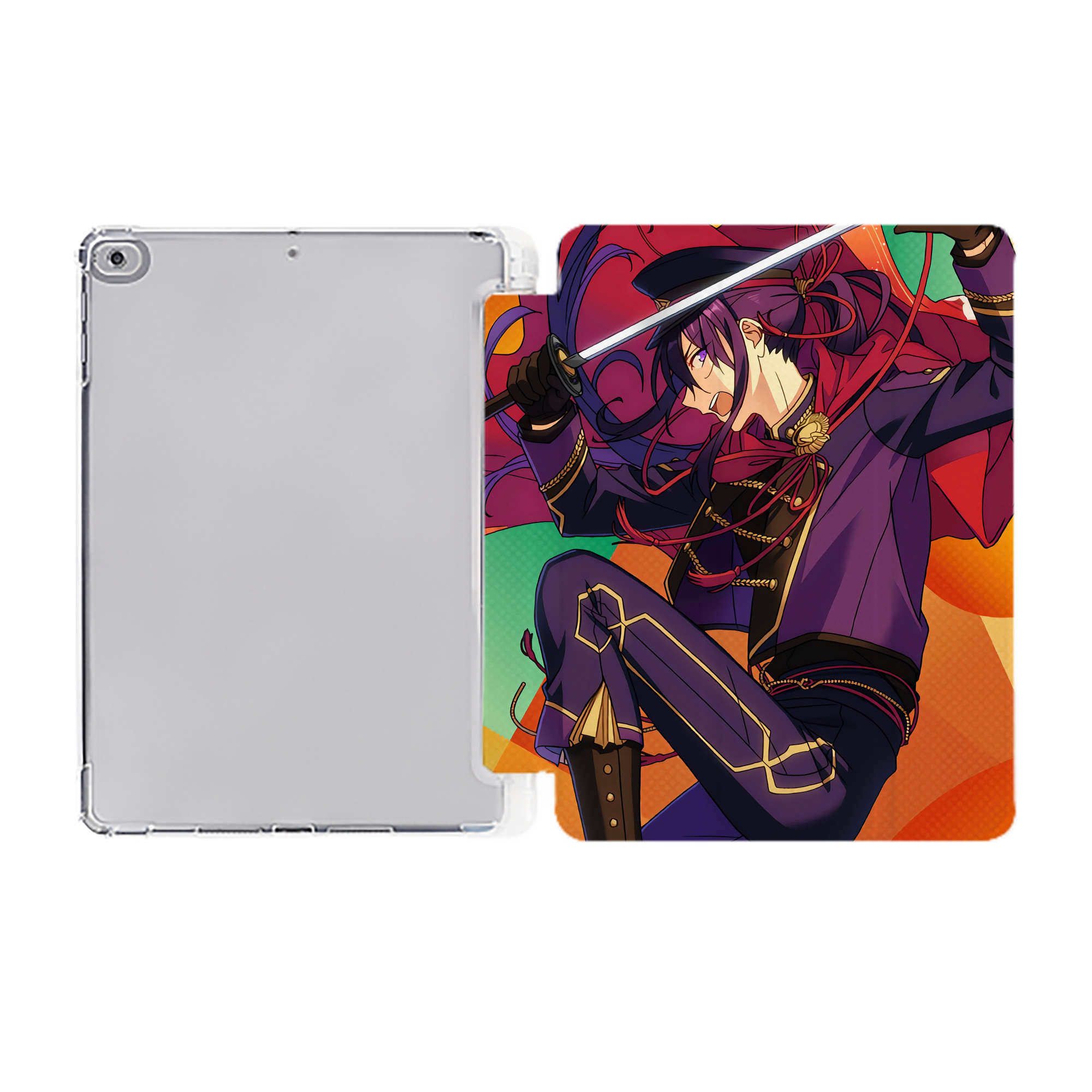 （画像用） あんさんぶるスターズ! Ensemble Stars IPad ケース ペン収納付き 三つ折りスタンド PUレザー×シリコン 対応機種9.5/10.5/10.9インチ